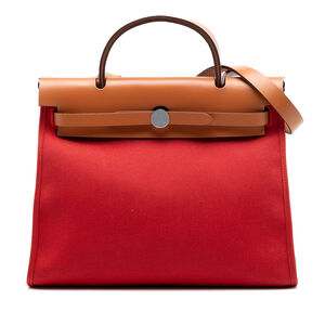 Pre-Loved Hermes Toile Herbag Zip 31